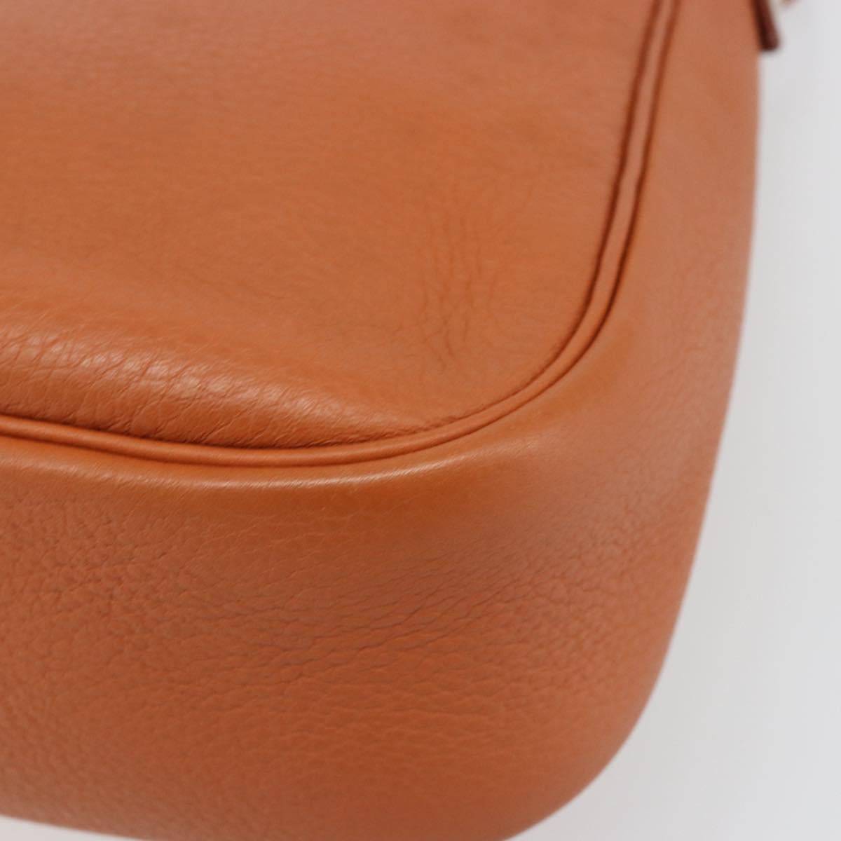 HERMES Christine Fjord Shoulder Bag Taurillon Leather Brown Auth ka4835SAV