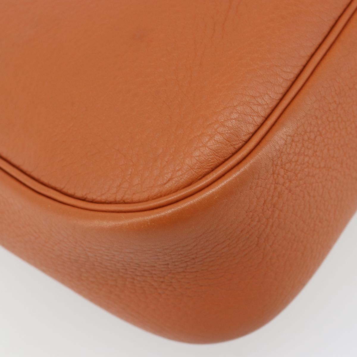 HERMES Christine Fjord Shoulder Bag Taurillon Leather Brown Auth ka4835SAV