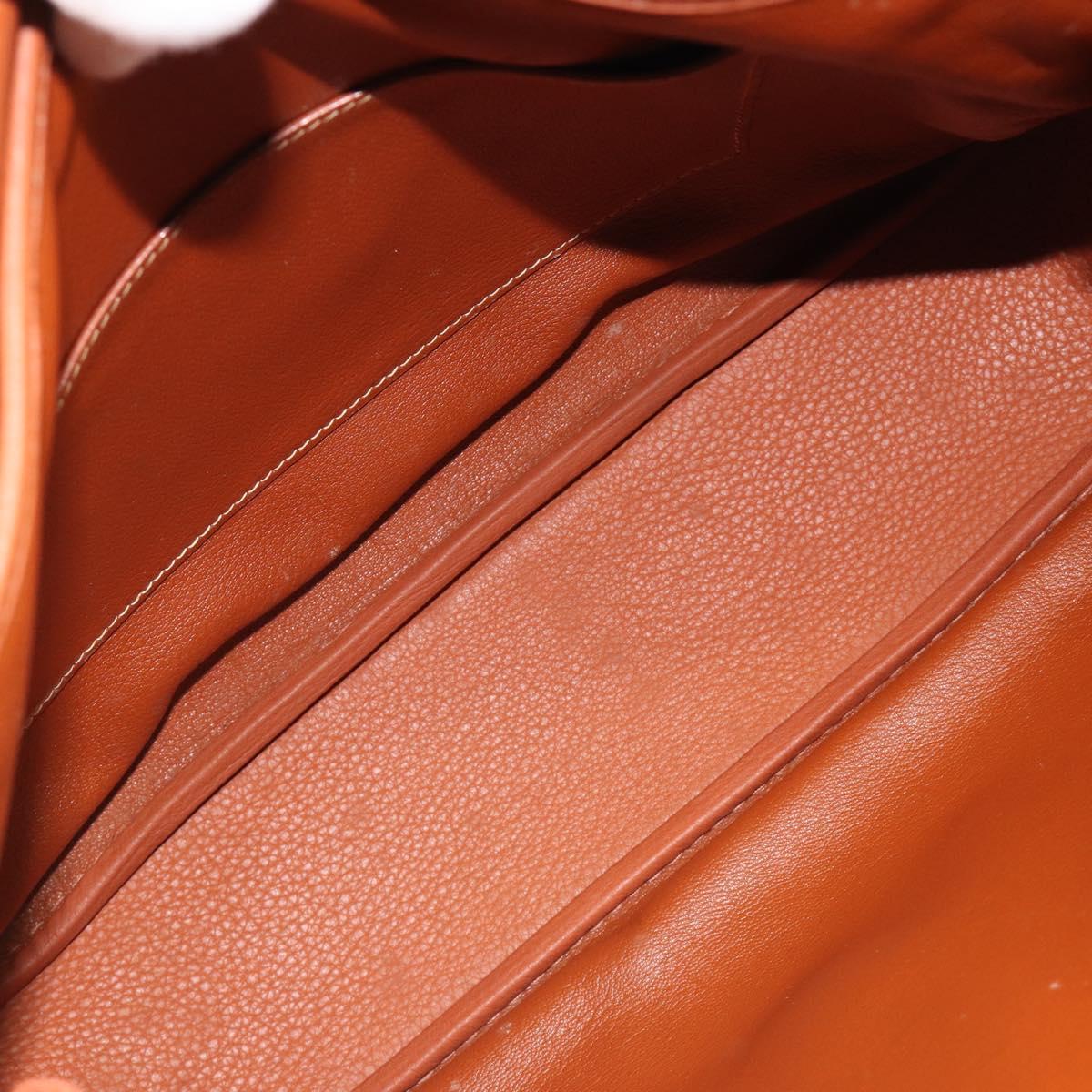 HERMES Christine Fjord Shoulder Bag Taurillon Leather Brown Auth ka4835SAV