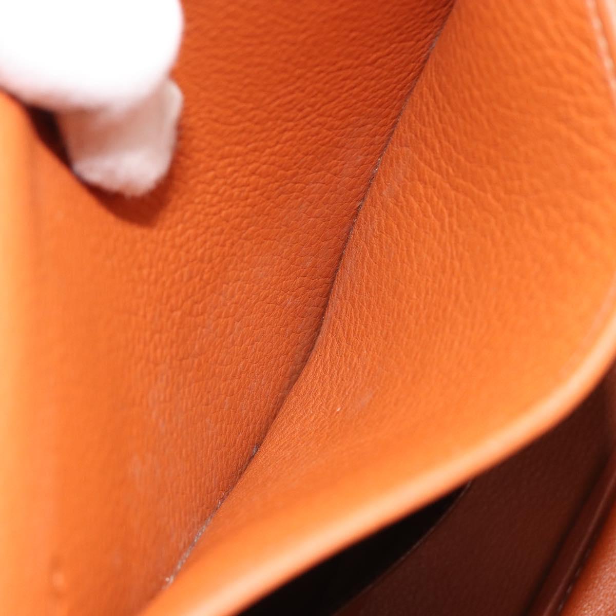 HERMES Christine Fjord Shoulder Bag Taurillon Leather Brown Auth ka4835SAV