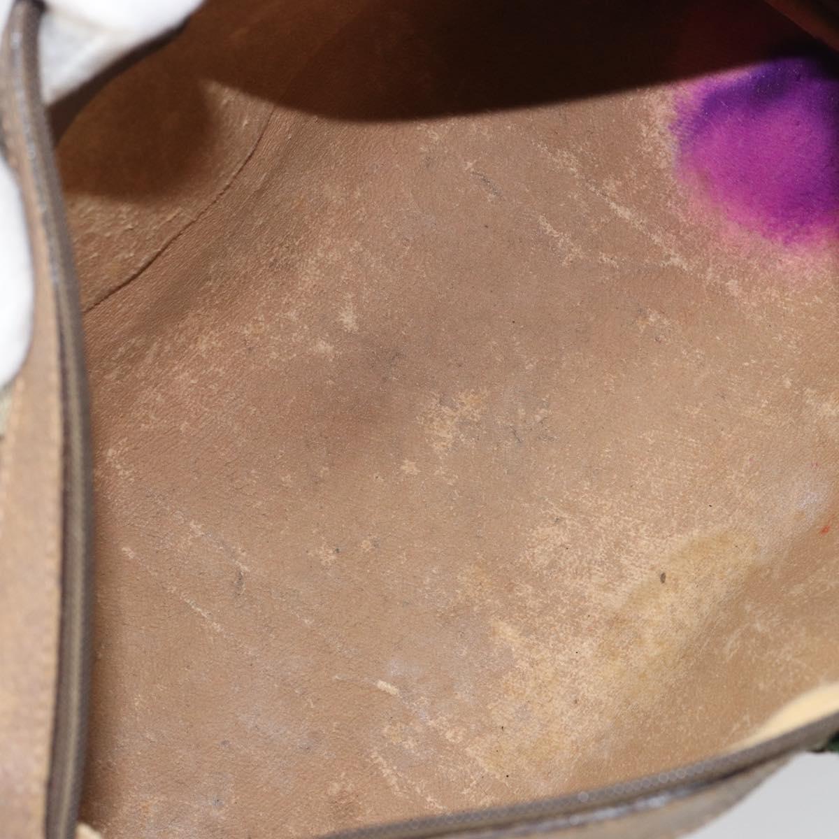 GUCCI GG Supreme Web Sherry Line Boston Bag PVC Beige Gold 40 02 007 Auth ka484