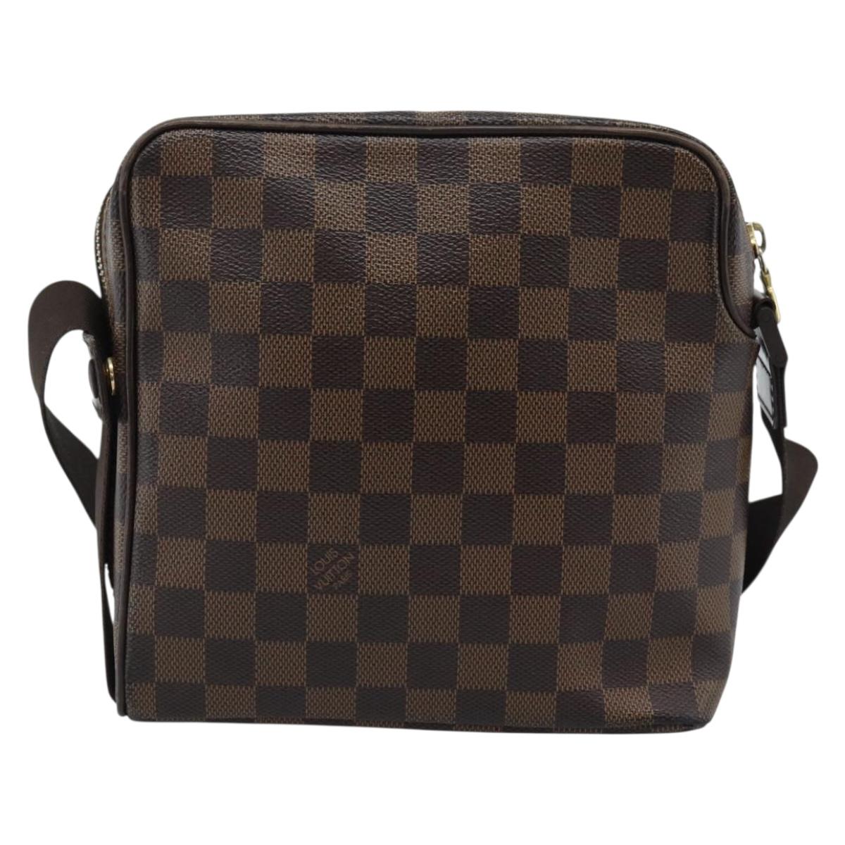 LOUIS VUITTON Damier Ebene Olaf PM Shoulder Bag N41442 LV Auth ka4840