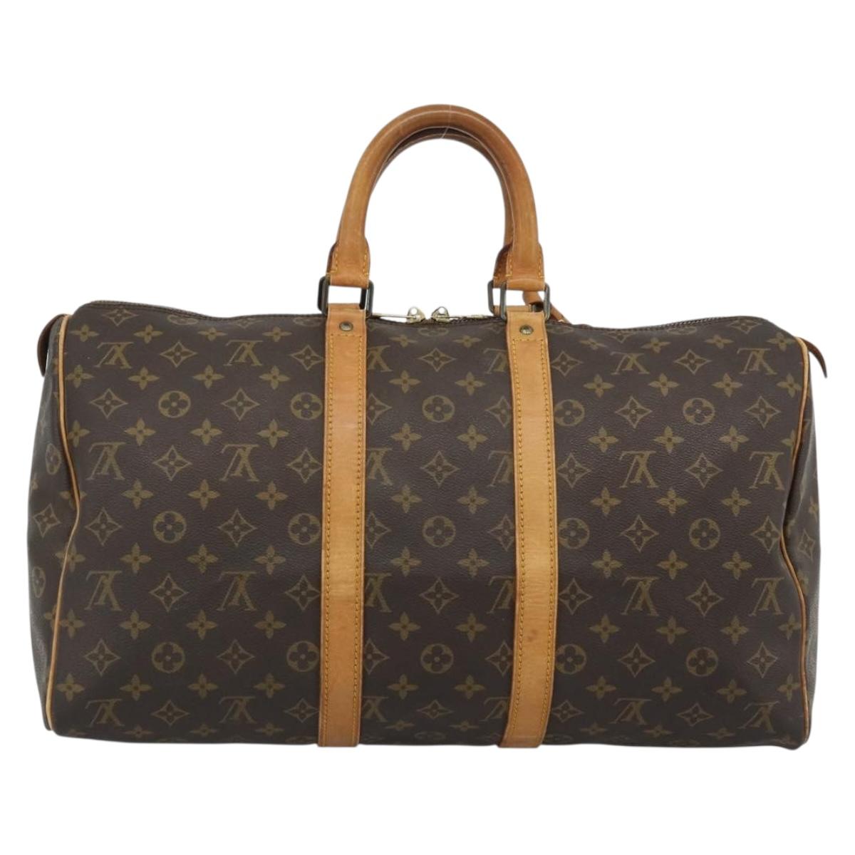LOUIS VUITTON Monogram Keepall 45 Boston Bag M41428 LV Auth ka4857