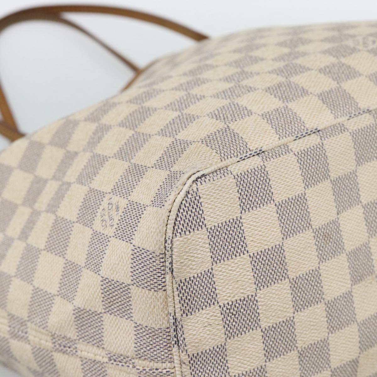 LOUIS VUITTON Damier Azur Neverfull MM Tote Bag N41605 LV Auth ka4858