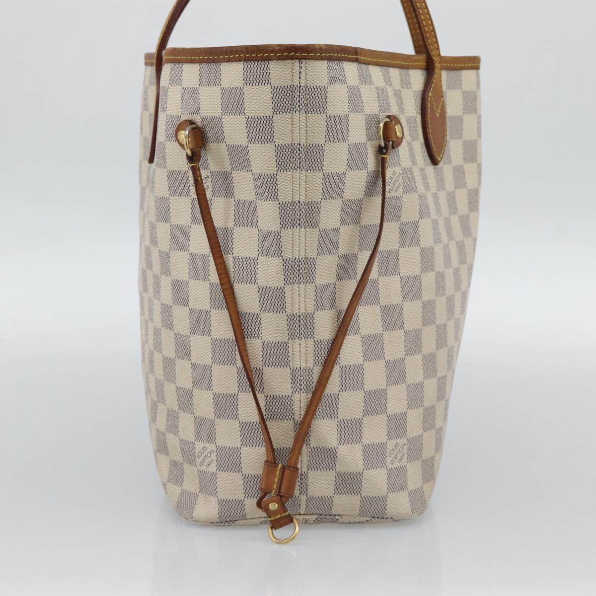 LOUIS VUITTON Damier Azur Neverfull MM Tote Bag N41605 LV Auth ka4858