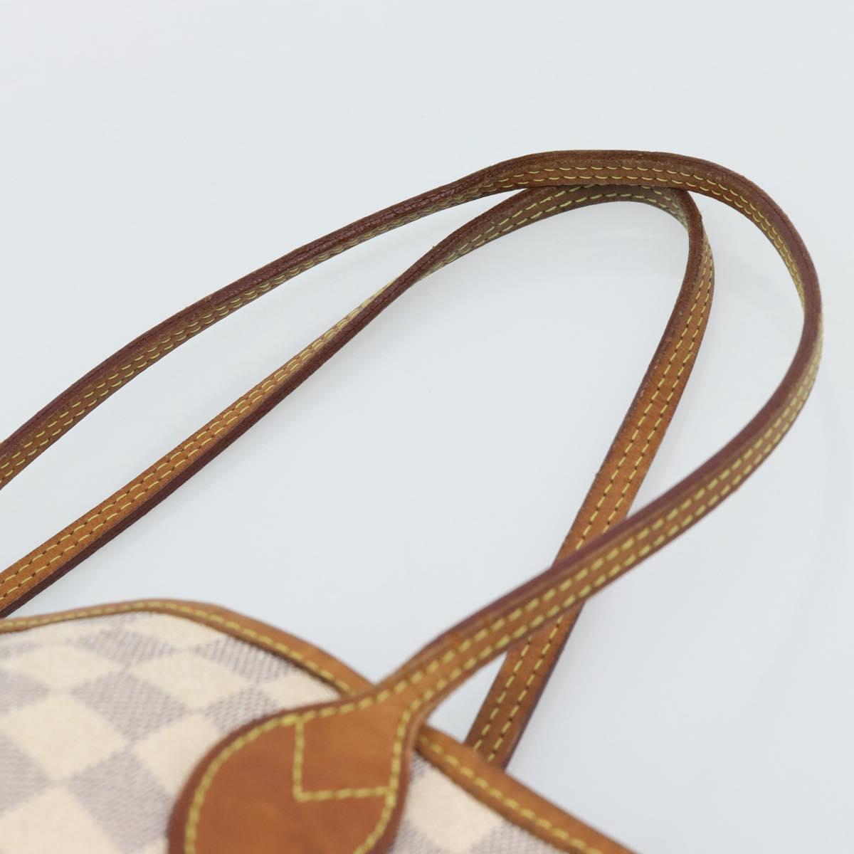 LOUIS VUITTON Damier Azur Neverfull MM Tote Bag N41605 LV Auth ka4858