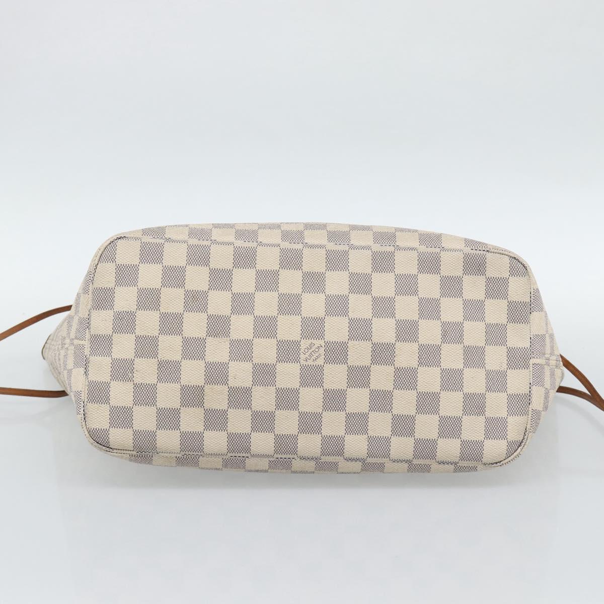 LOUIS VUITTON Damier Azur Neverfull MM Tote Bag N41605 LV Auth ka4858