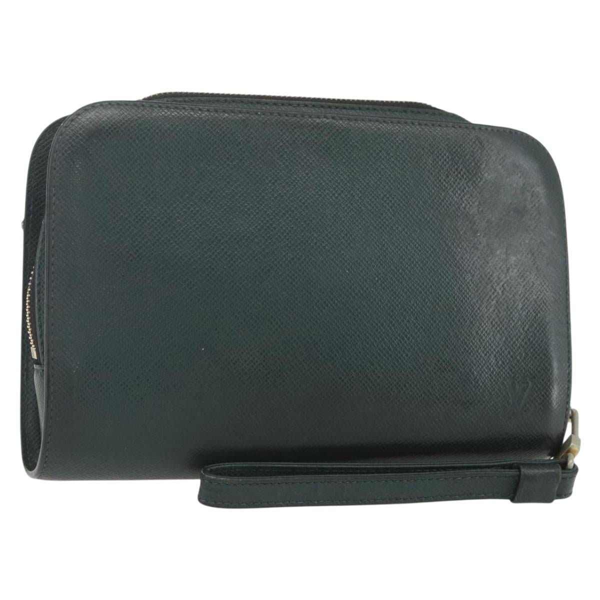 LOUIS VUITTON Taiga Baikal Clutch Bag Epicea M30184 LV Auth ka487