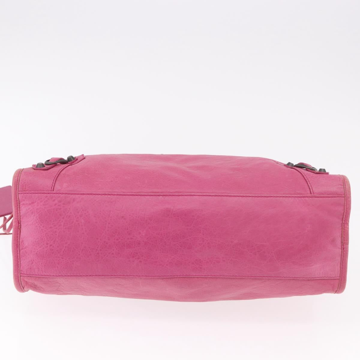 BALENCIAGA The City Hand Bag Leather 2way Pink 115748 Auth ka4873SAM
