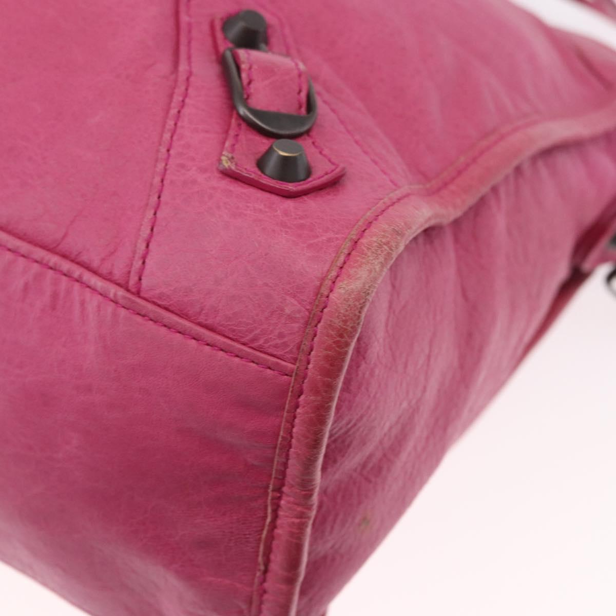 BALENCIAGA The City Hand Bag Leather 2way Pink 115748 Auth ka4873SAM