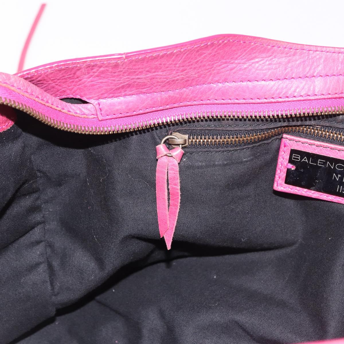 BALENCIAGA The City Hand Bag Leather 2way Pink 115748 Auth ka4873SAM