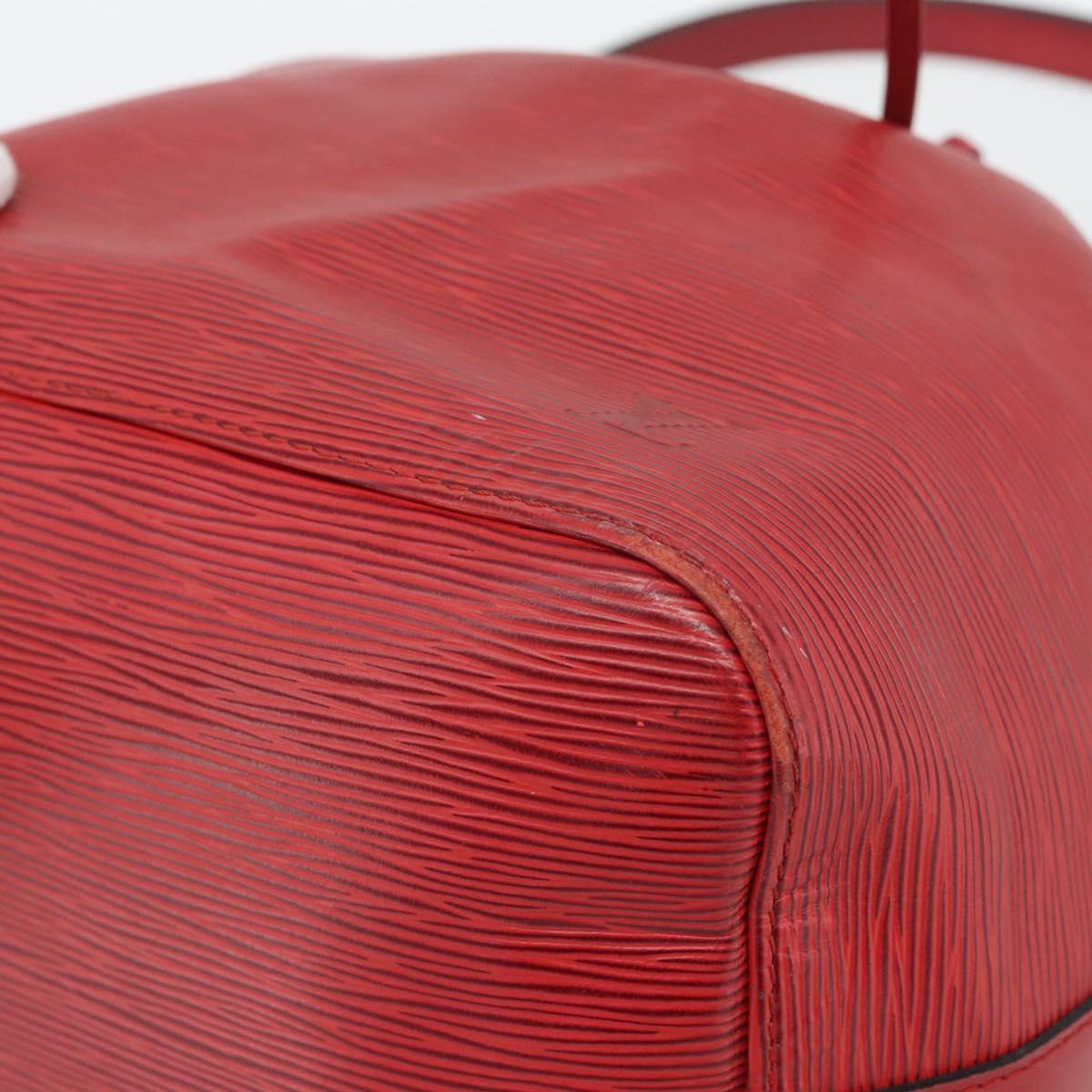 LOUIS VUITTON Epi Petit Noe Shoulder Bag Red M44107 LV Auth ka4880