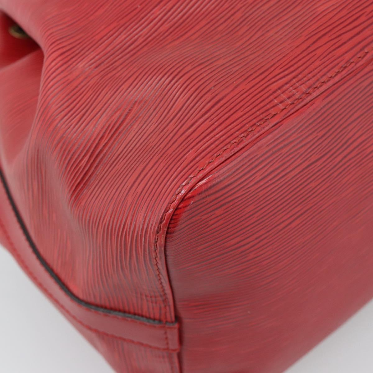 LOUIS VUITTON Epi Petit Noe Shoulder Bag Red M44107 LV Auth ka4880