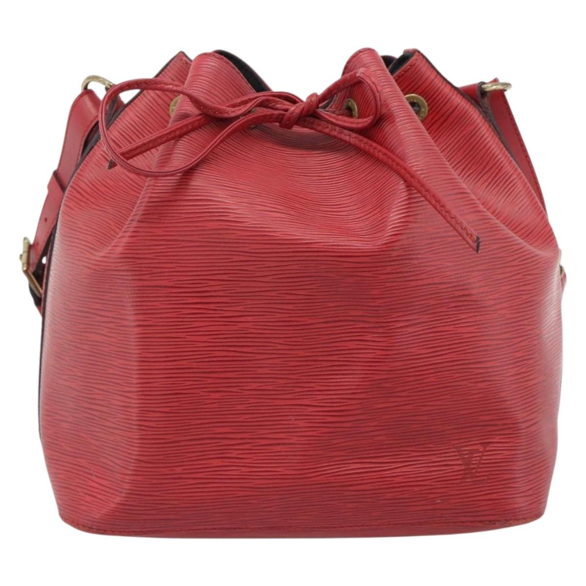 LOUIS VUITTON Epi Petit Noe Shoulder Bag Red M44107 LV Auth ka4880
