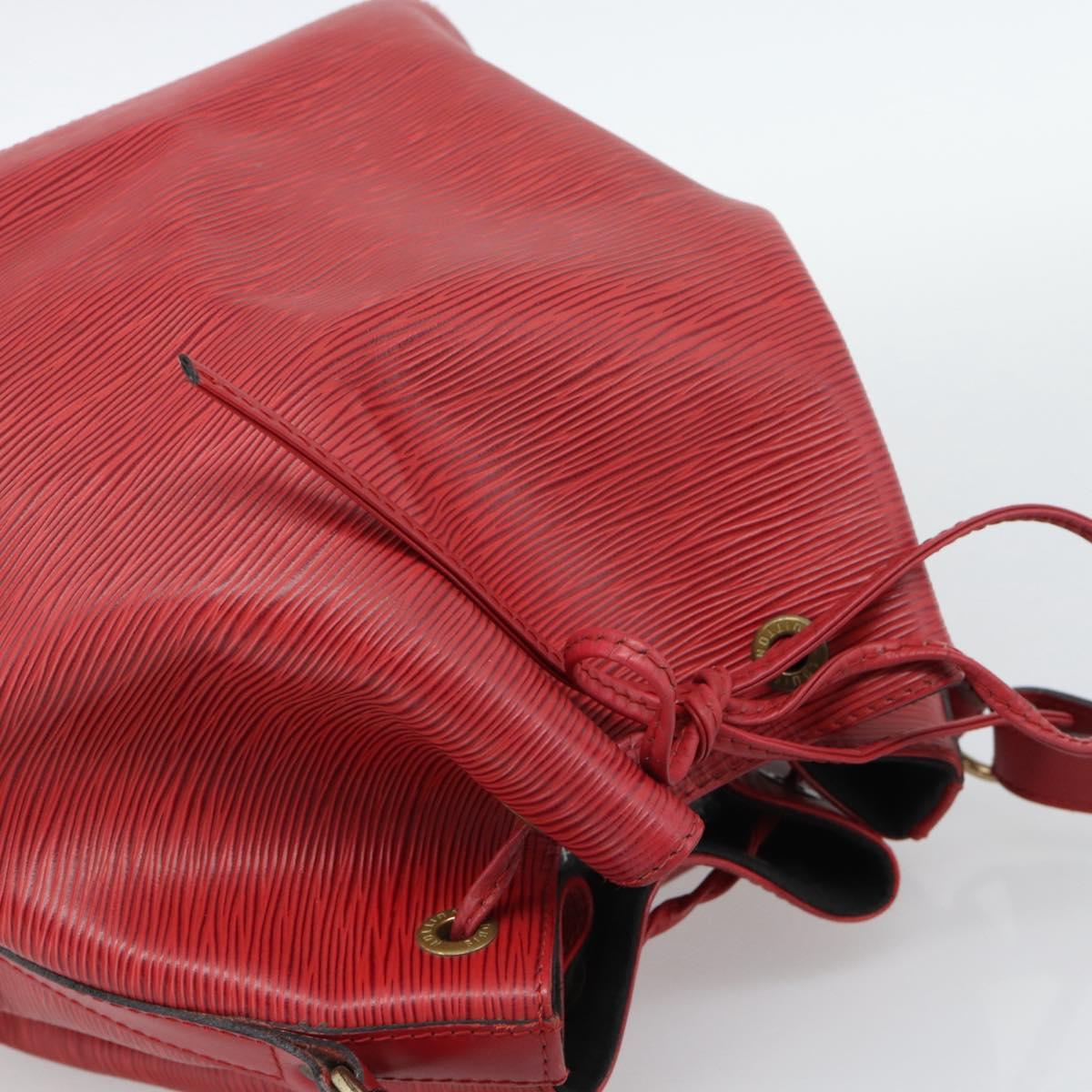 LOUIS VUITTON Epi Petit Noe Shoulder Bag Red M44107 LV Auth ka4880