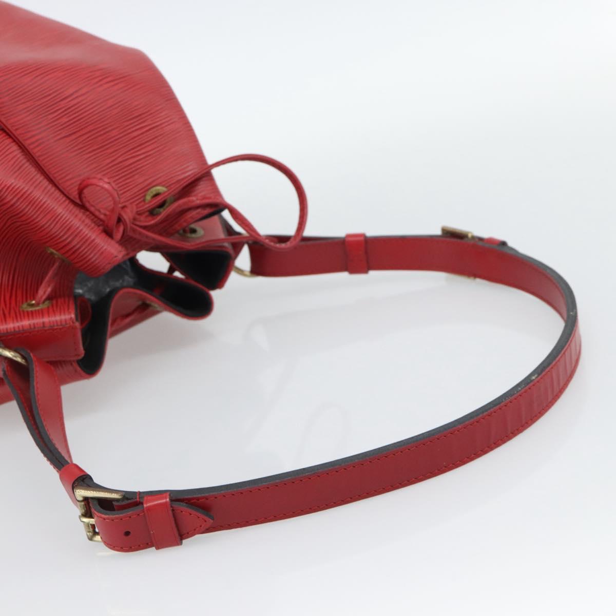 LOUIS VUITTON Epi Petit Noe Shoulder Bag Red M44107 LV Auth ka4880
