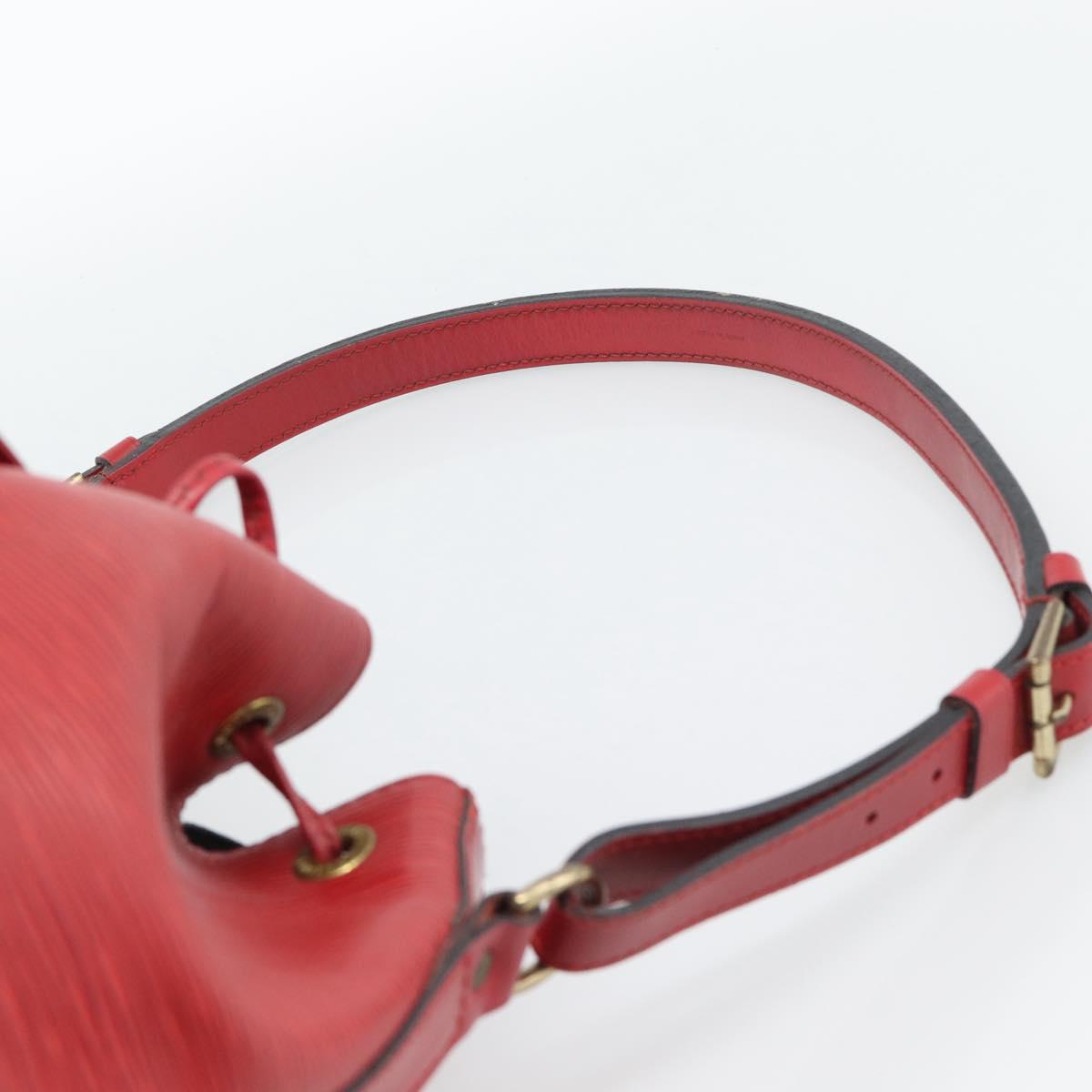 LOUIS VUITTON Epi Petit Noe Shoulder Bag Red M44107 LV Auth ka4880