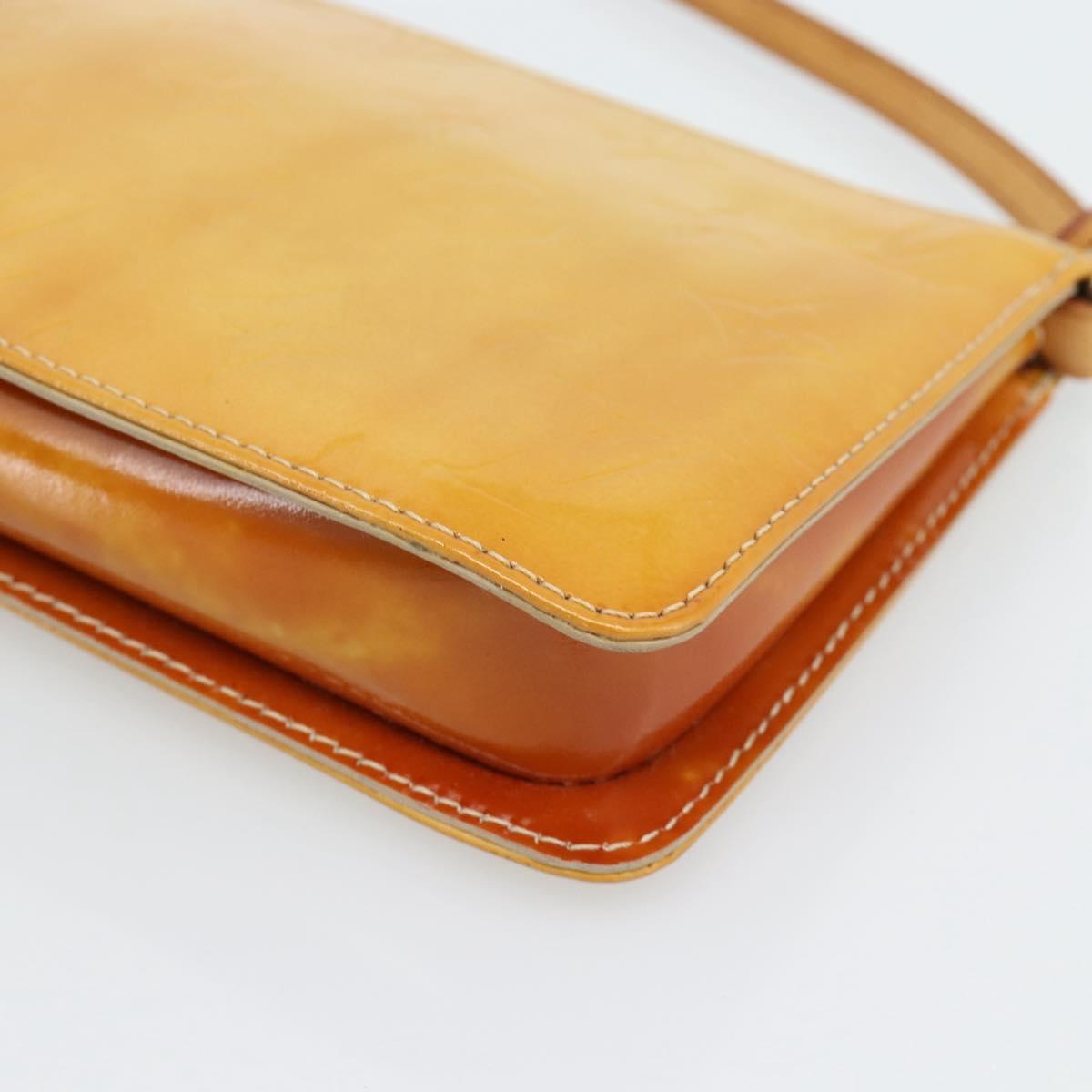 LOUIS VUITTON Monogram Vernis Lexington Pouch Beige M91010 LV Auth ka4881