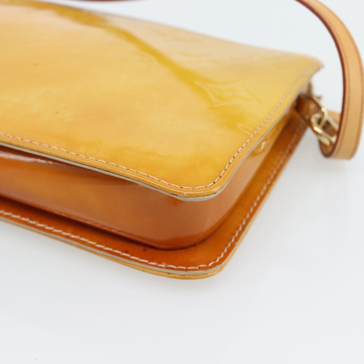 LOUIS VUITTON Monogram Vernis Lexington Pouch Beige M91010 LV Auth ka4881