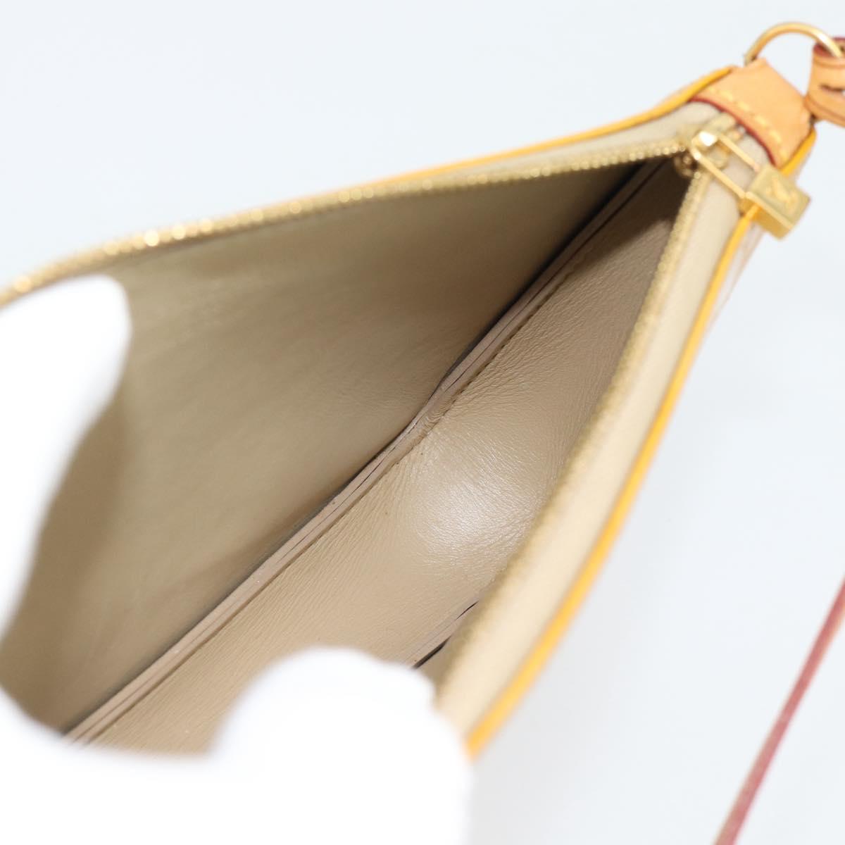 LOUIS VUITTON Monogram Vernis Lexington Pouch Beige M91010 LV Auth ka4881