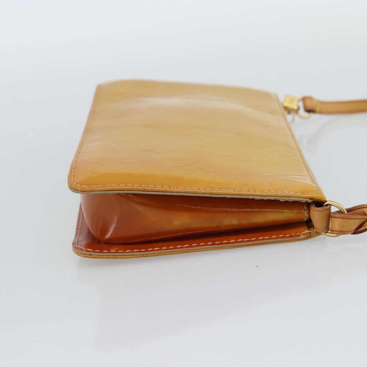 LOUIS VUITTON Monogram Vernis Lexington Pouch Beige M91010 LV Auth ka4881