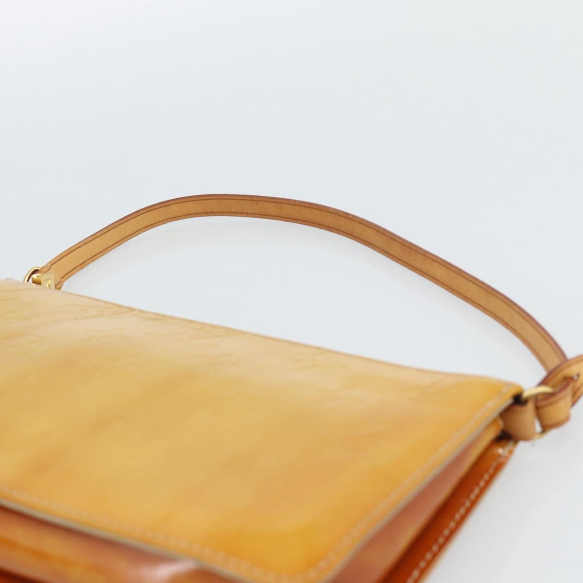 LOUIS VUITTON Monogram Vernis Lexington Pouch Beige M91010 LV Auth ka4881