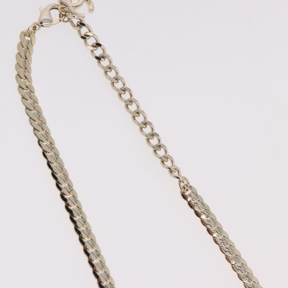 CHANEL Necklace metal Gold Tone CC Auth ka4882SAM
