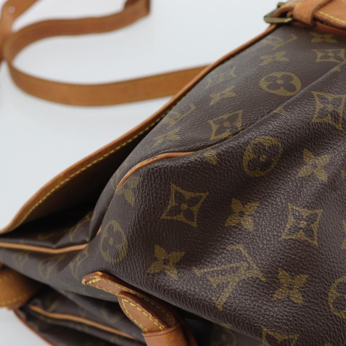 LOUIS VUITTON Monogram Saumur 35 Shoulder Bag M42254 LV Auth ka4885