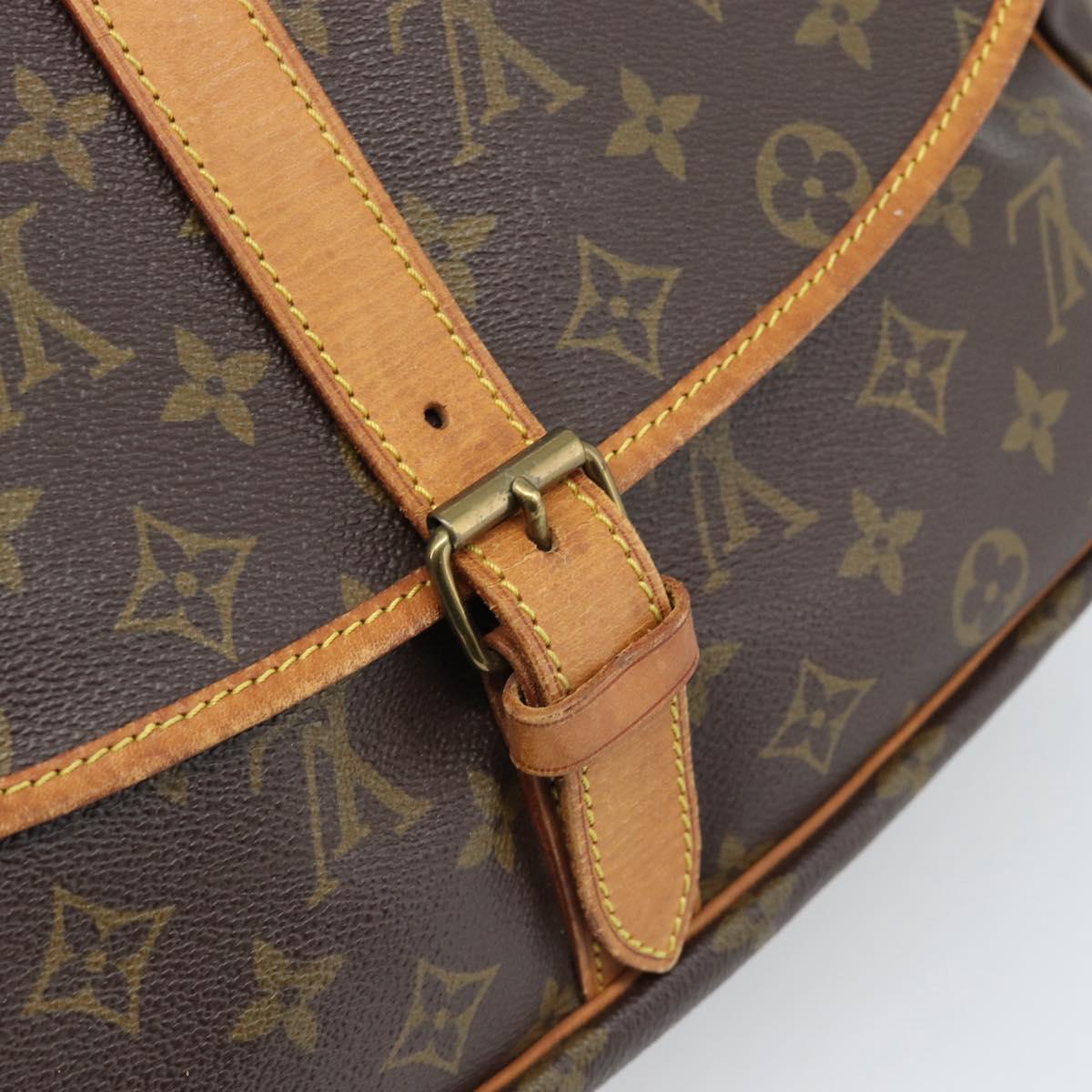 LOUIS VUITTON Monogram Saumur 35 Shoulder Bag M42254 LV Auth ka4885