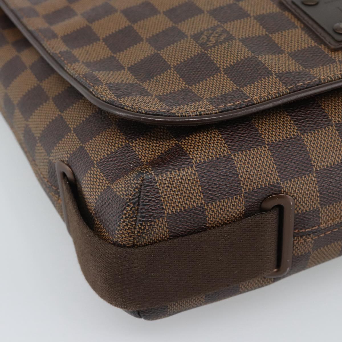 LOUIS VUITTON Damier Ebene Brooklyn MM Shoulder Bag N51211 LV Auth ka4886