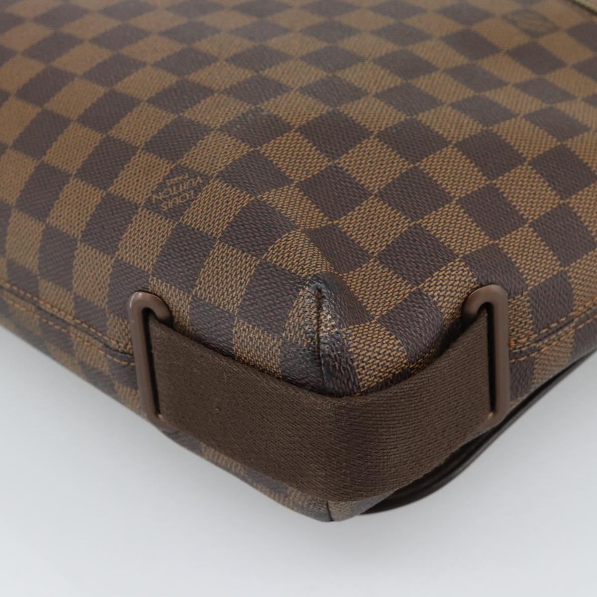 LOUIS VUITTON Damier Ebene Brooklyn MM Shoulder Bag N51211 LV Auth ka4886