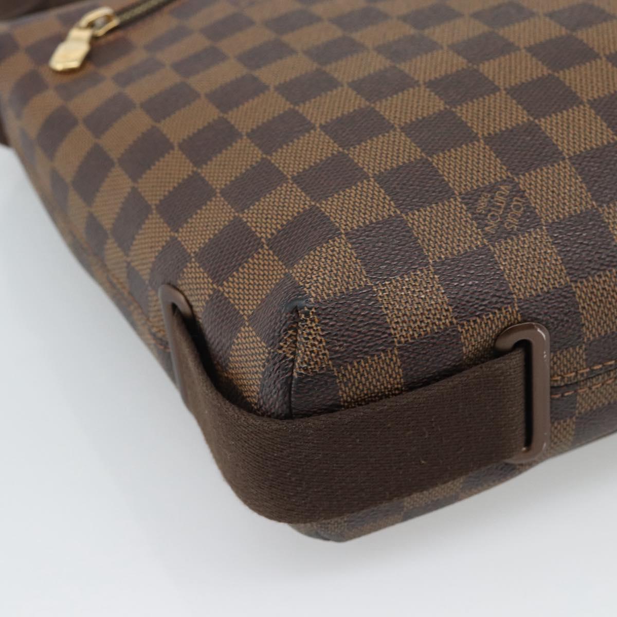 LOUIS VUITTON Damier Ebene Brooklyn MM Shoulder Bag N51211 LV Auth ka4886