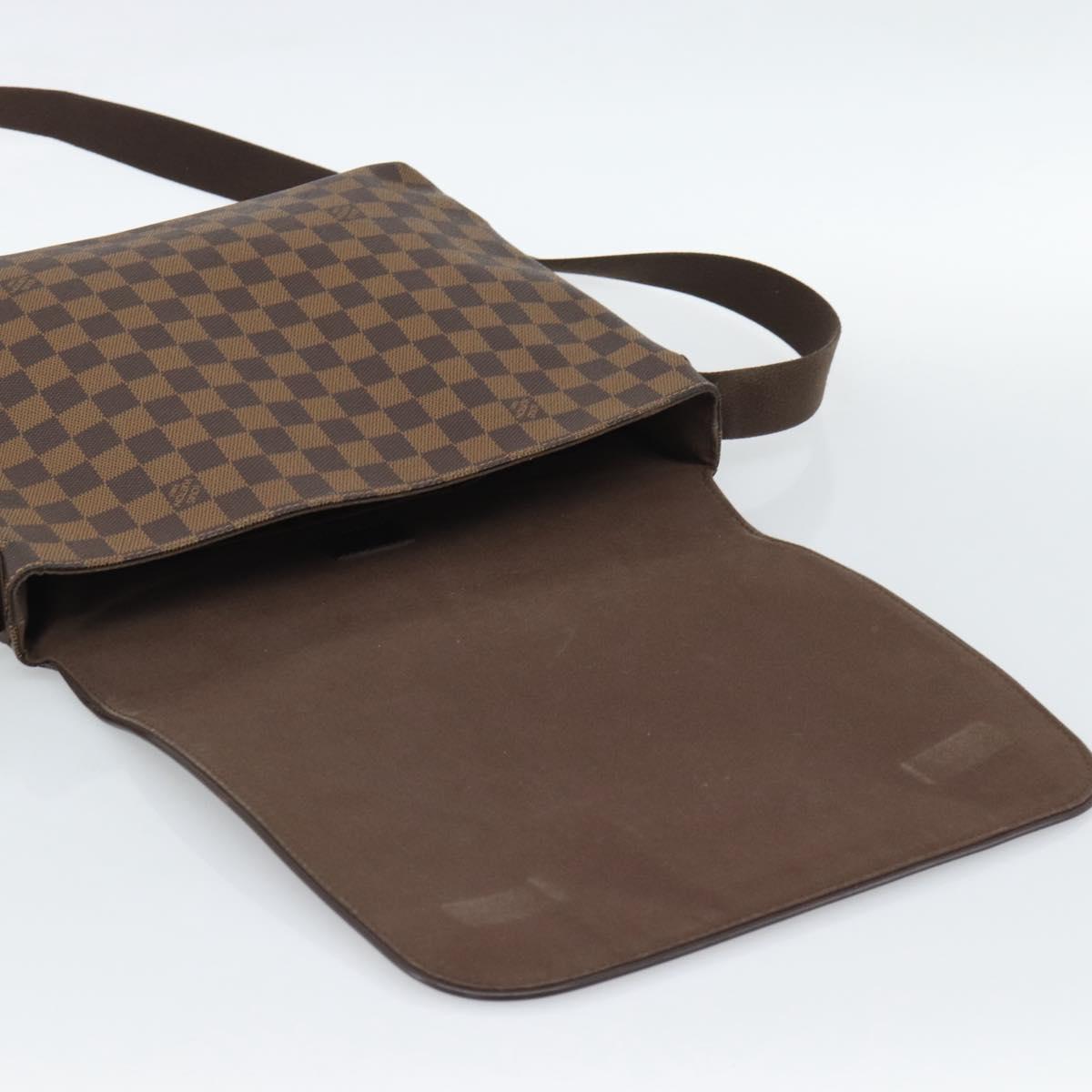 LOUIS VUITTON Damier Ebene Brooklyn MM Shoulder Bag N51211 LV Auth ka4886