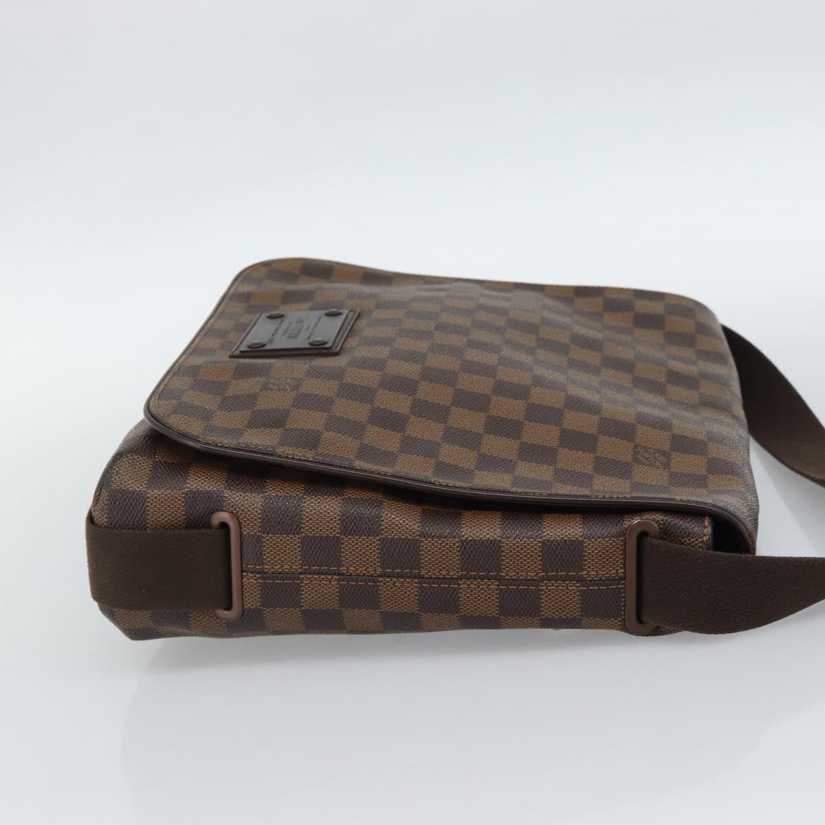 LOUIS VUITTON Damier Ebene Brooklyn MM Shoulder Bag N51211 LV Auth ka4886