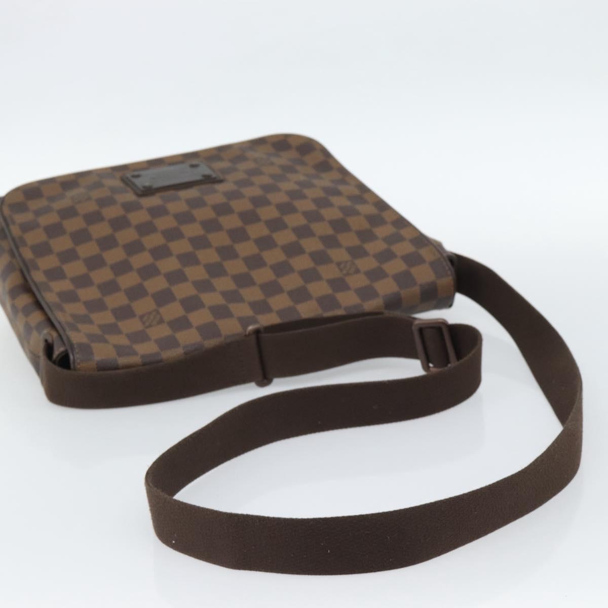 LOUIS VUITTON Damier Ebene Brooklyn MM Shoulder Bag N51211 LV Auth ka4886