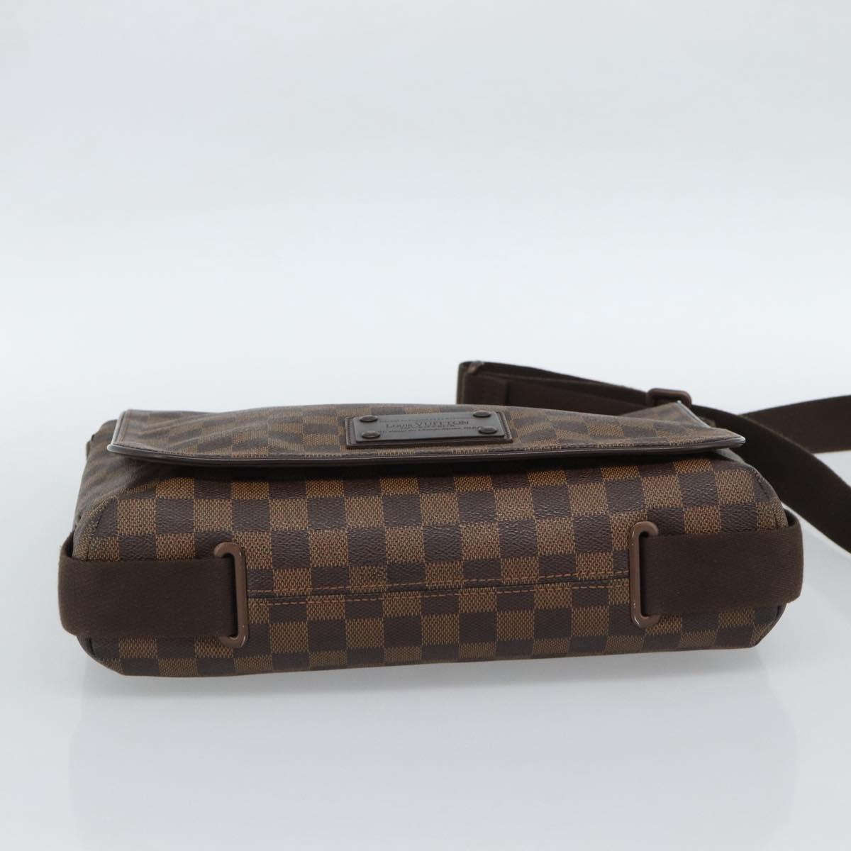 LOUIS VUITTON Damier Ebene Brooklyn MM Shoulder Bag N51211 LV Auth ka4886