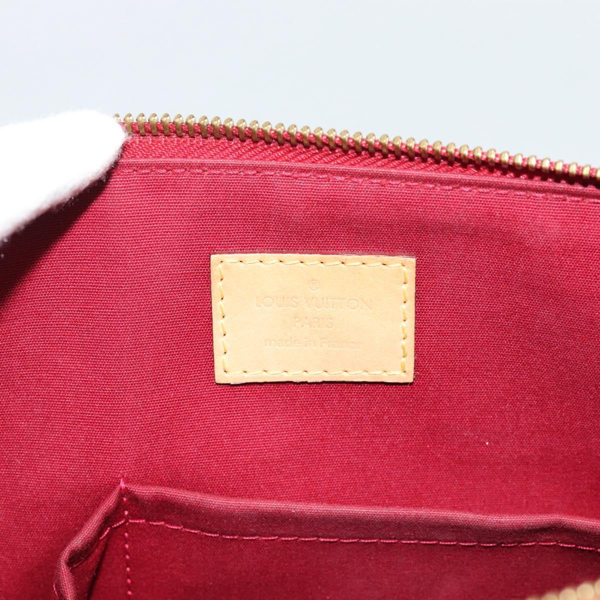 LOUIS VUITTON Monogram Vernis Bellevue PM Bag Pomme D'amour M93583 Auth ka4891