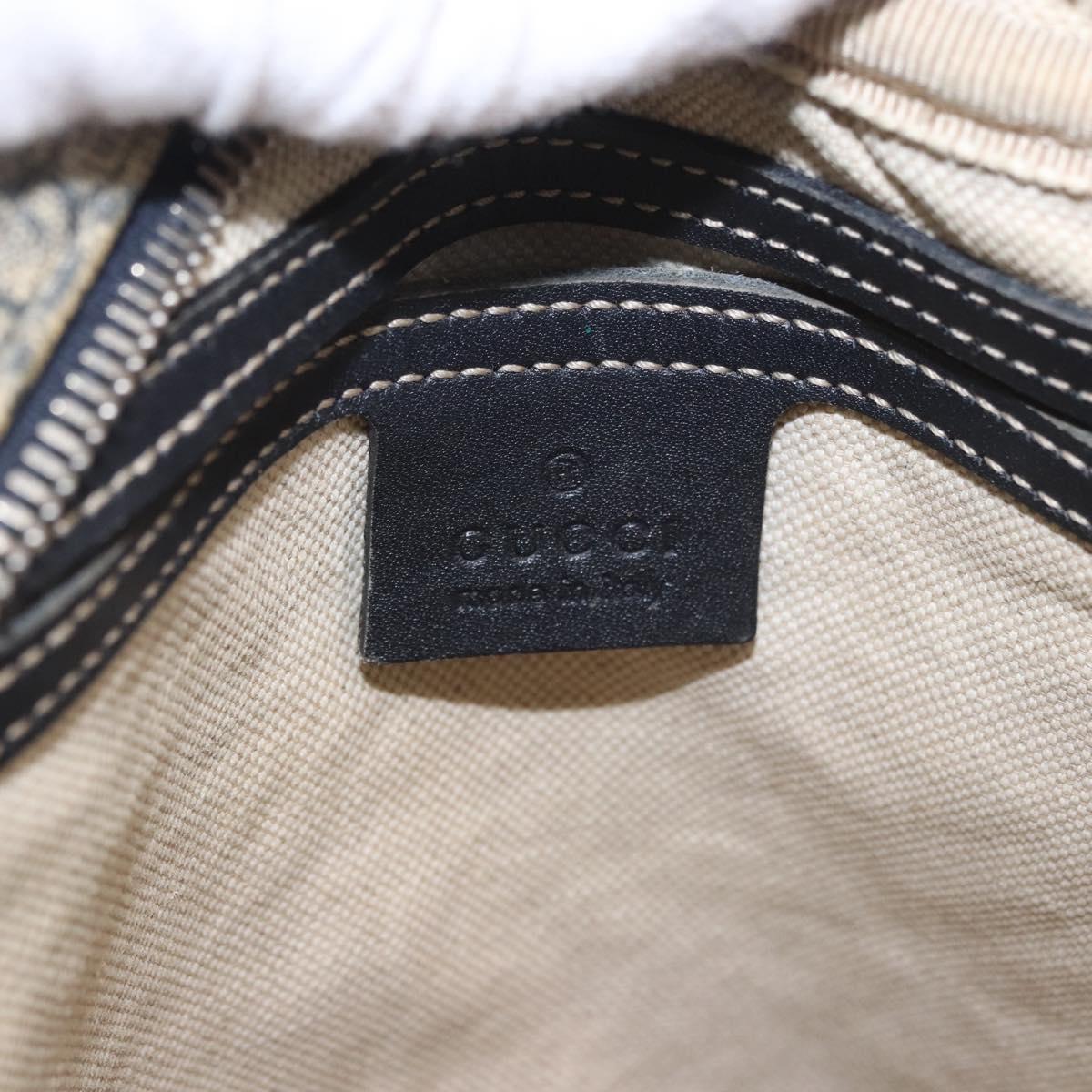 GUCCI GG Supreme Shoulder Bag PVC Navy Silver 201448 Auth ka4904