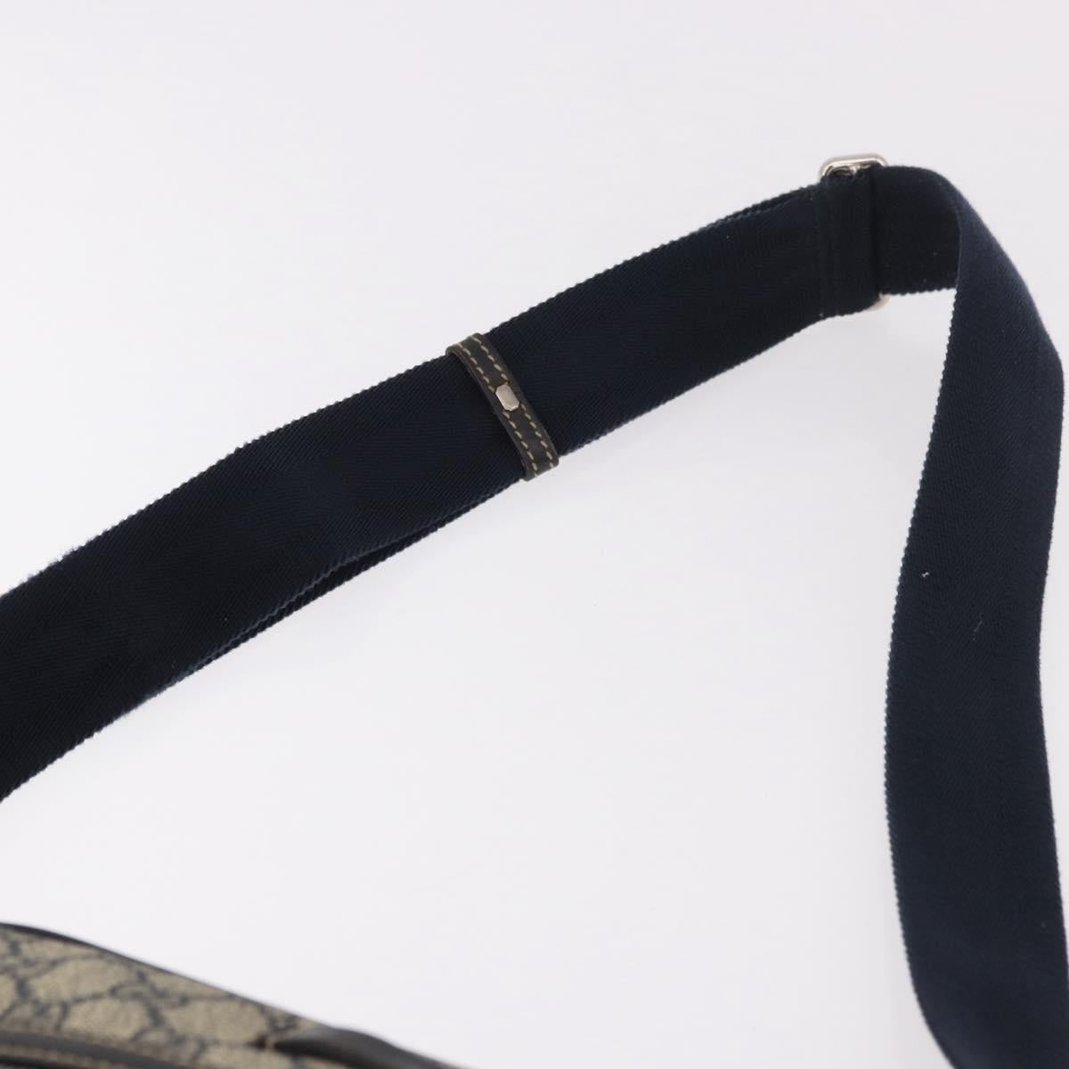 GUCCI GG Supreme Shoulder Bag PVC Navy Silver 201448 Auth ka4904