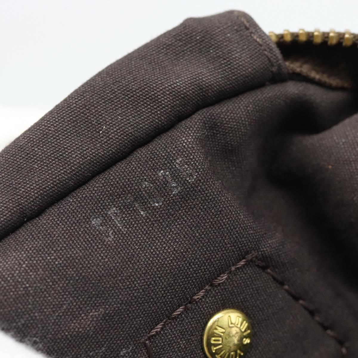 LOUIS VUITTON Monogram Mini Lin Speedy 30 Bag Brown Ebene M95224 LV Auth ka4907
