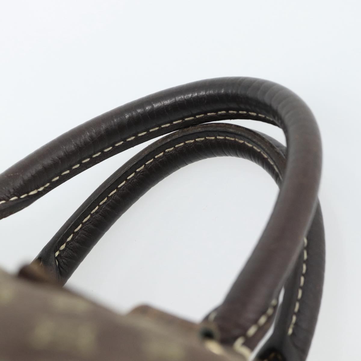 LOUIS VUITTON Monogram Mini Lin Speedy 30 Bag Brown Ebene M95224 LV Auth ka4907