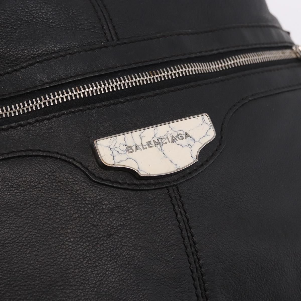 BALENCIAGA Backpack Leather Black Silver 340138 Auth ka4909