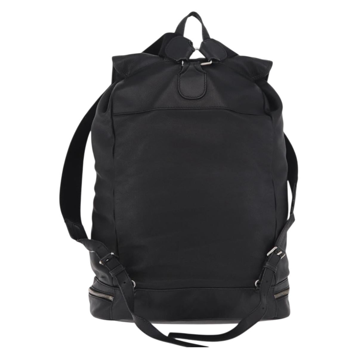 BALENCIAGA Backpack Leather Black Silver 340138 Auth ka4909