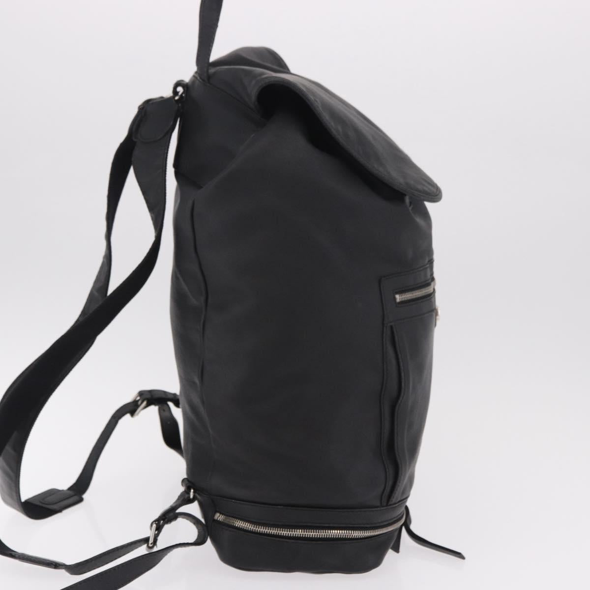 BALENCIAGA Backpack Leather Black Silver 340138 Auth ka4909