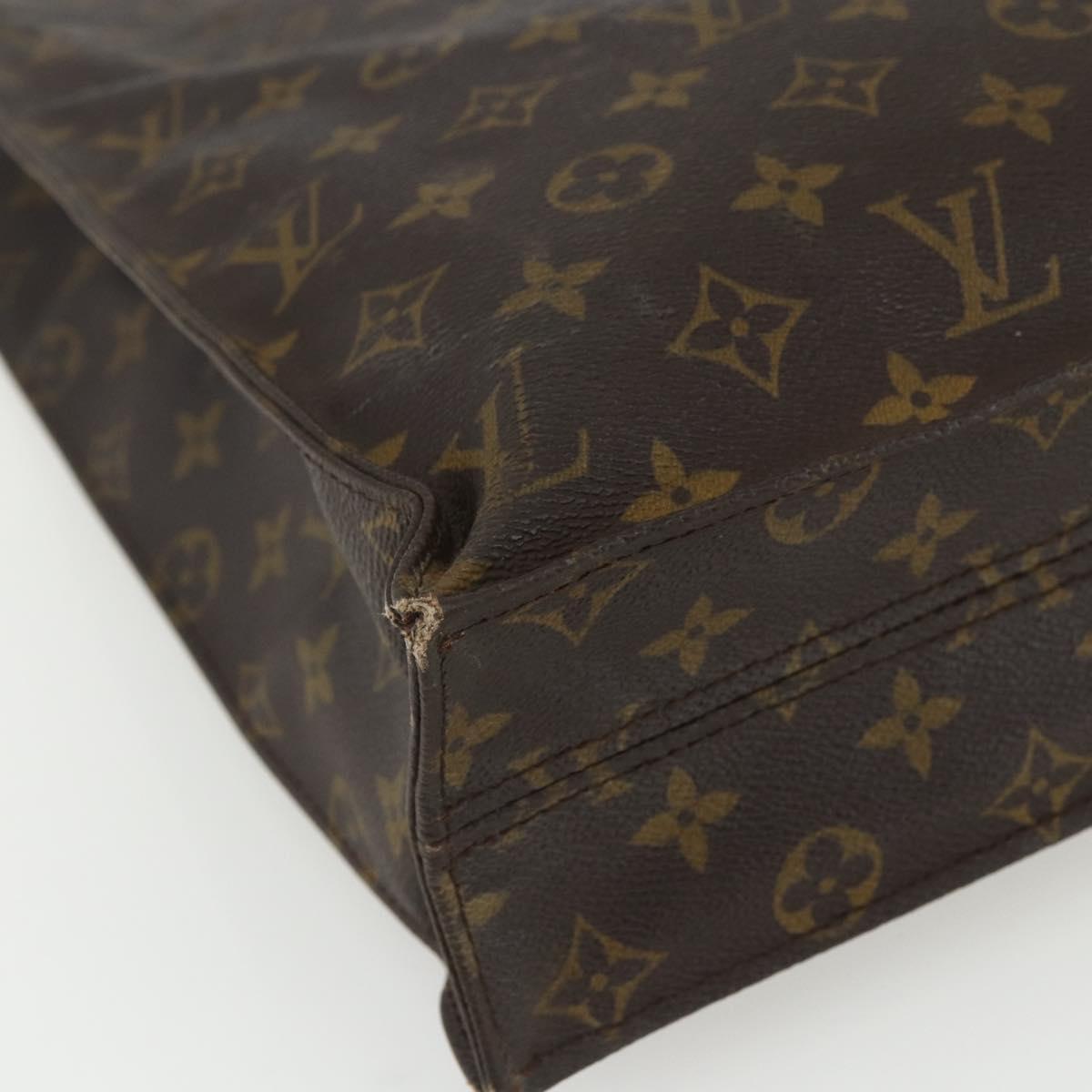 LOUIS VUITTON Monogram Sac Plat Hand Bag M51140 LV Auth ka491