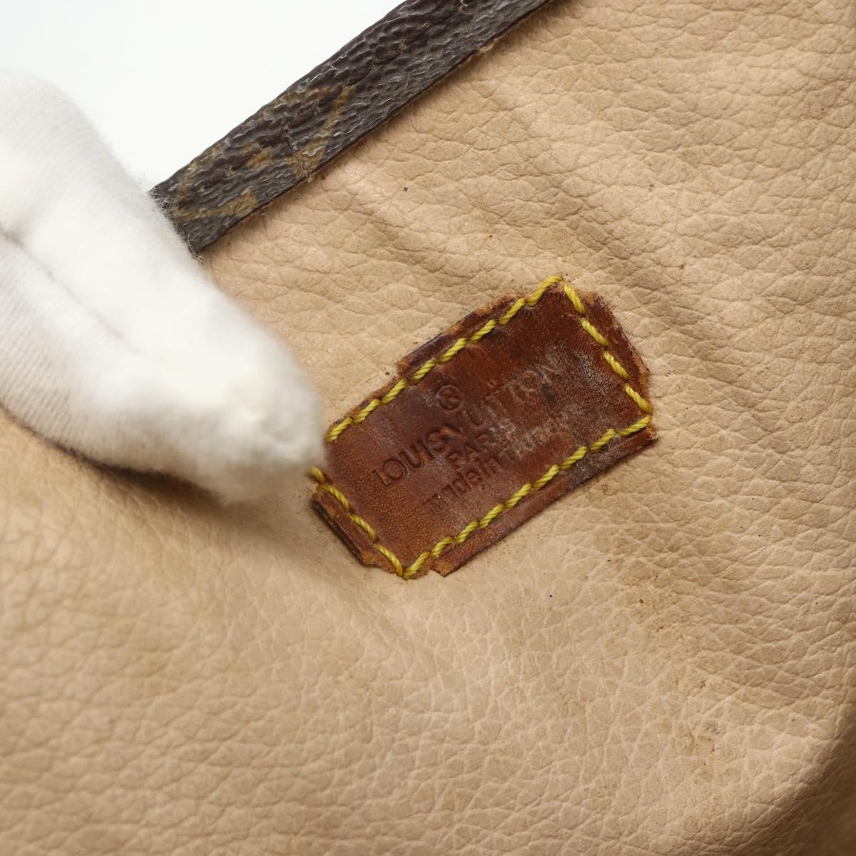 LOUIS VUITTON Monogram Sac Plat Hand Bag M51140 LV Auth ka491