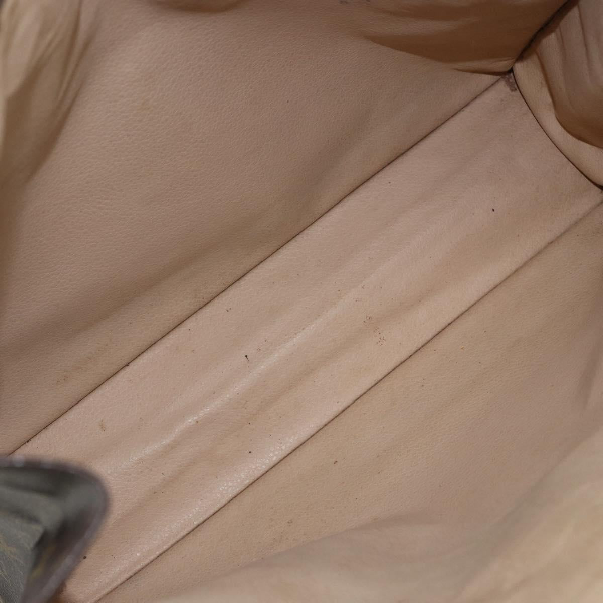 LOUIS VUITTON Monogram Sac Plat Hand Bag M51140 LV Auth ka491