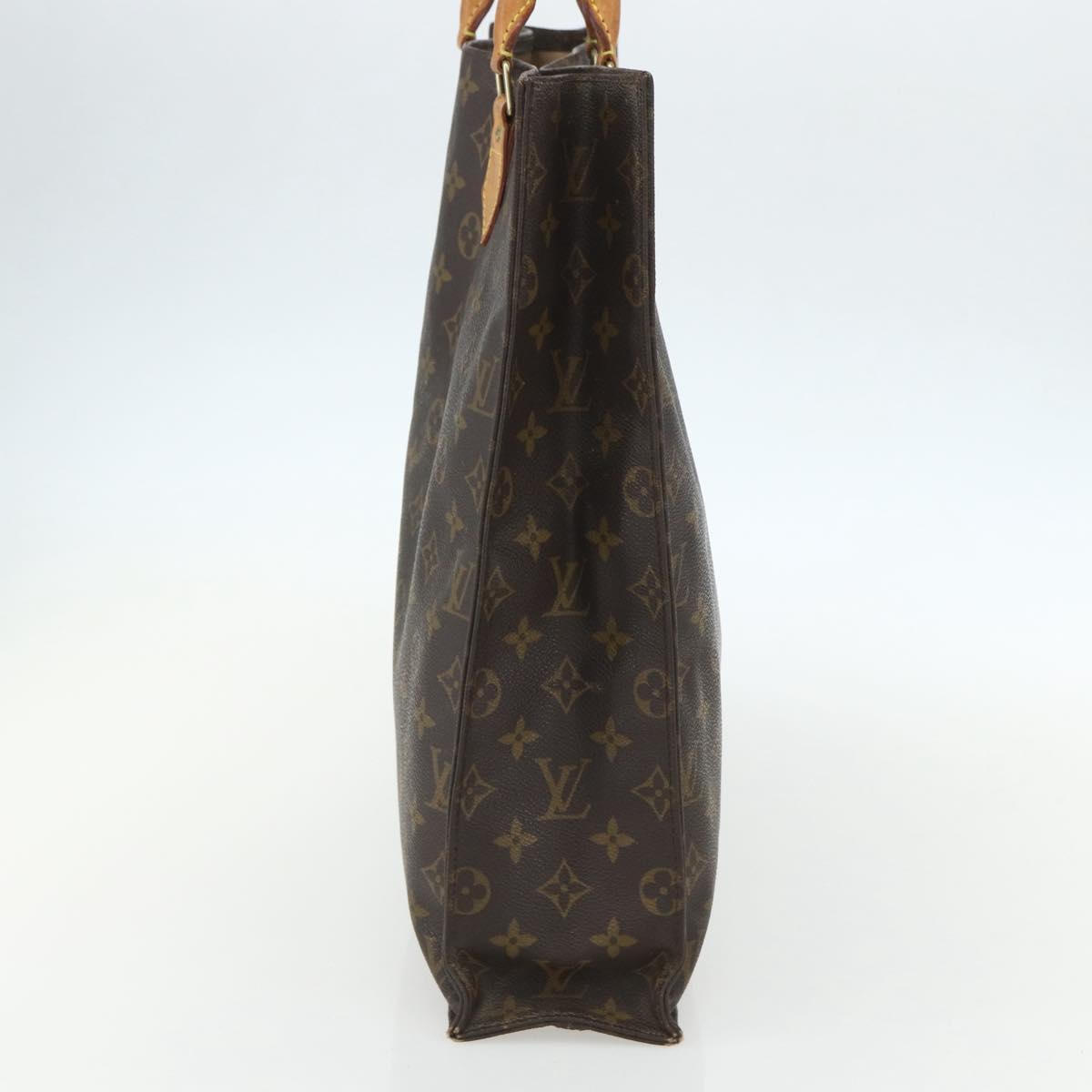 LOUIS VUITTON Monogram Sac Plat Hand Bag M51140 LV Auth ka491