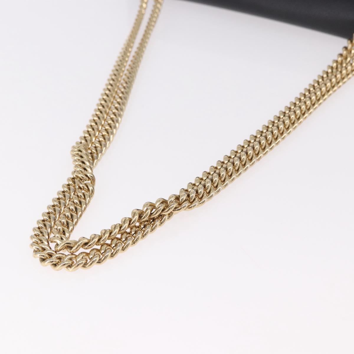Salvatore Ferragamo Vala Chain Shoulder Bag Leather Black Gold Auth ka4916A