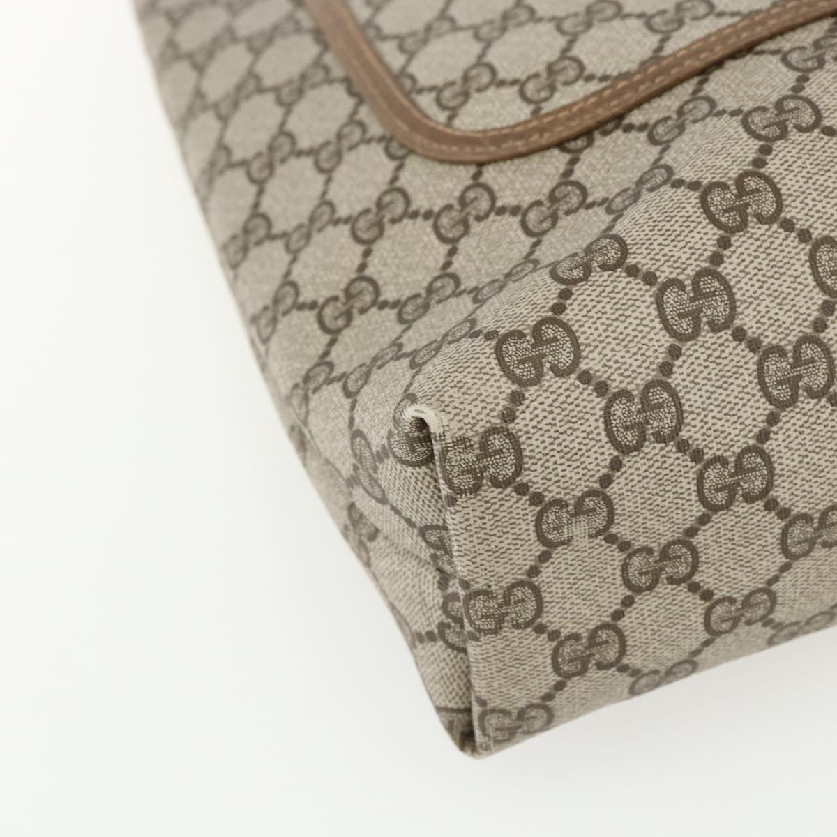 GUCCI GG Supreme Web Sherry Line Tote Bag PVC Beige Red 39 02 003 Auth ka492